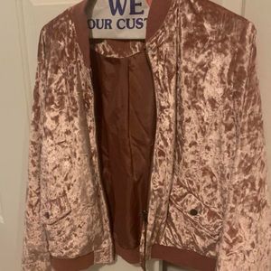 Crushed Velvet Pink Jacket
